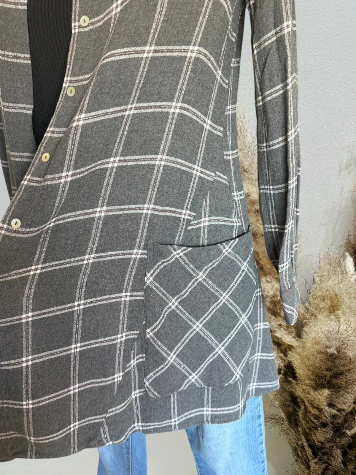 damesoverhemd over tuniek shirt Zara in ruiten T34/XS – photo 3